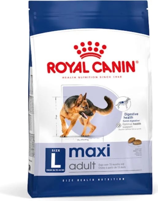 Ushqim i thatë për qen Royal Canin Maxi Adult, 15 kg