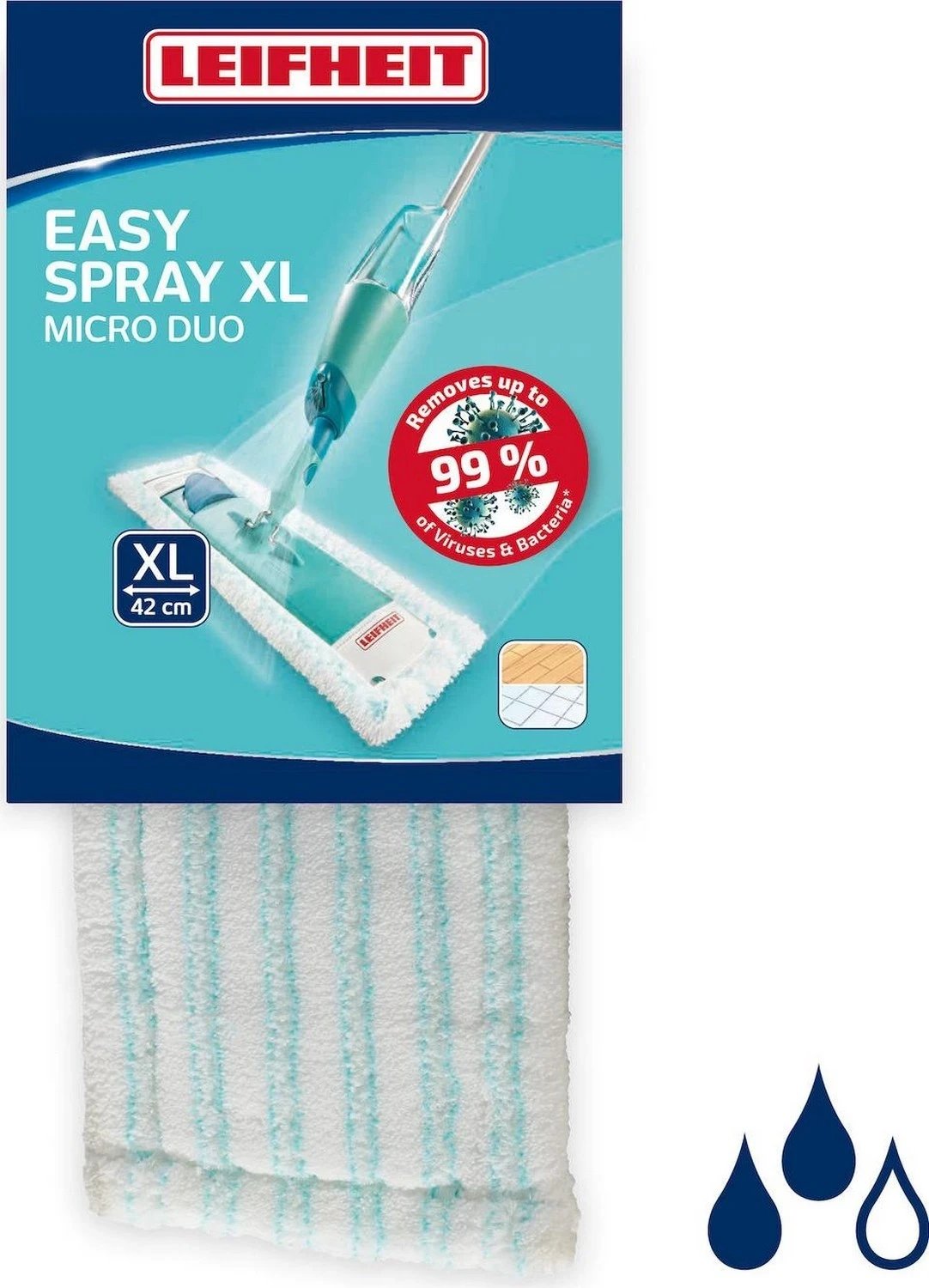 Mbështjellës për mop Leifheit Easy Spray XL Micro Duo M 57501, blu