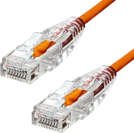 Kabëll Ethernet ProXtend Ultra Slim CAT6 U/UTP CU LSZH 50cm, portokalli