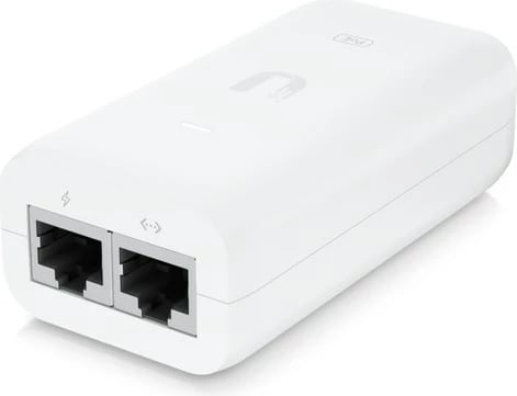 Adapter PoE Ubiquiti U-POE-AF, Gigabit Ethernet, 48 V, Bardhë