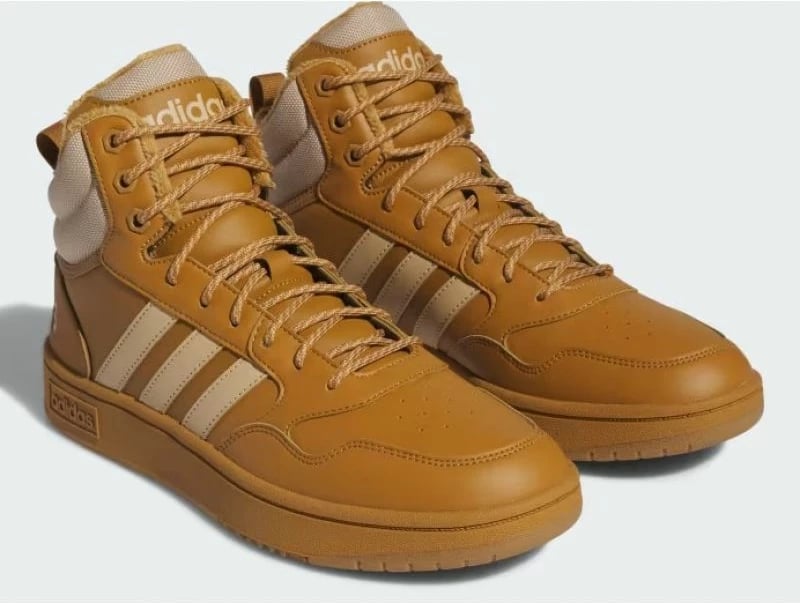 Atlete për meshkuj adidas Hoops 3.0 Mid, ngjyrë kafe