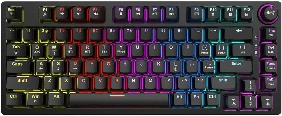 Tastierë mekanike Savio Phenix, Gateron Red Pro, ABS, e zezë