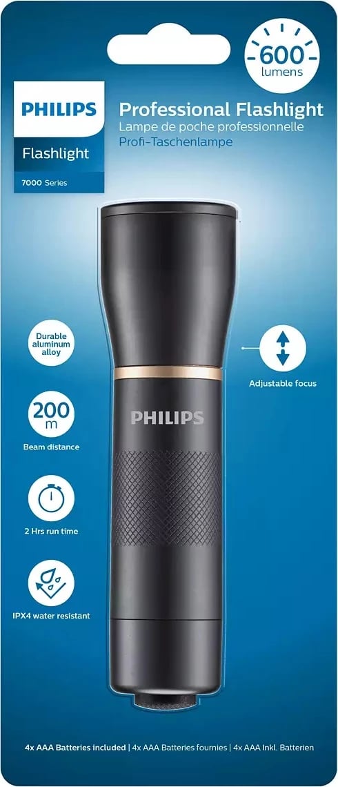 FLASHLIGHT PHILIPS SFL7001T/10 | LED 600 LUMNES 200 METERS