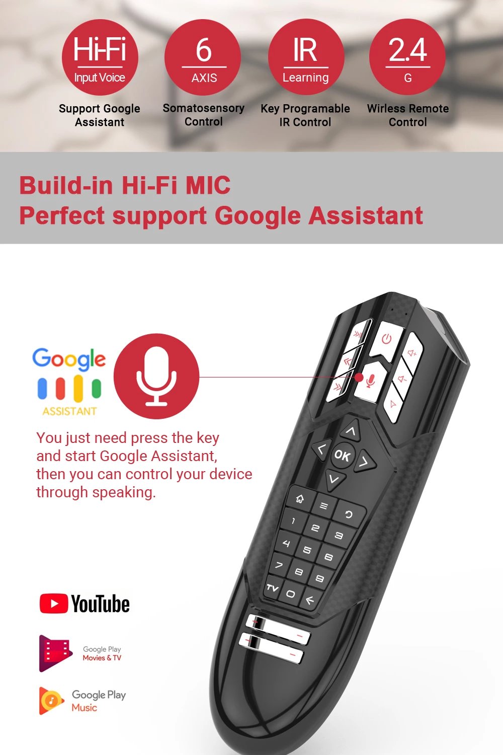 Air Mouse XR R1 Voice Control