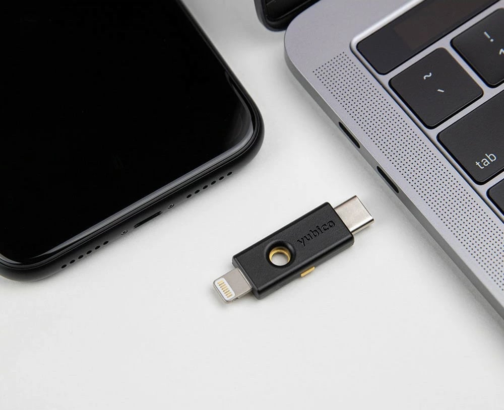 YubiKey 5Ci Yubico, MacOS, Android, Windows, ChromeOS, USB-C, Lightning, e zezë