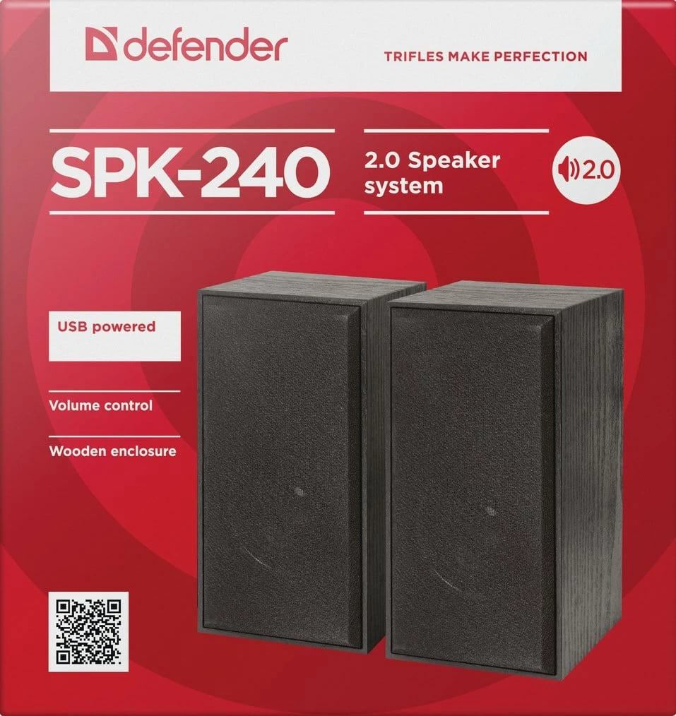 Altoparlant Defender, 6 W, SPK-240, të zi