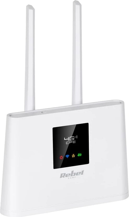 Router pa tel Rebel RB-0702, Single-band (2.4 GHz) 3G 4G, i bardhë