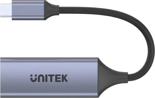 Adapter USB-C - RJ45 Unitek, 1GBPS, PD 100W, Gri