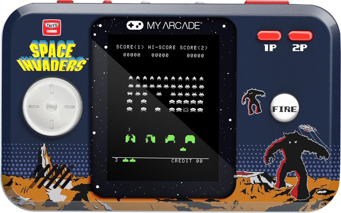 Paisje portative lojërash Space Invaders, My Arcade Pocket Player PRO, 3.5", e kaltër