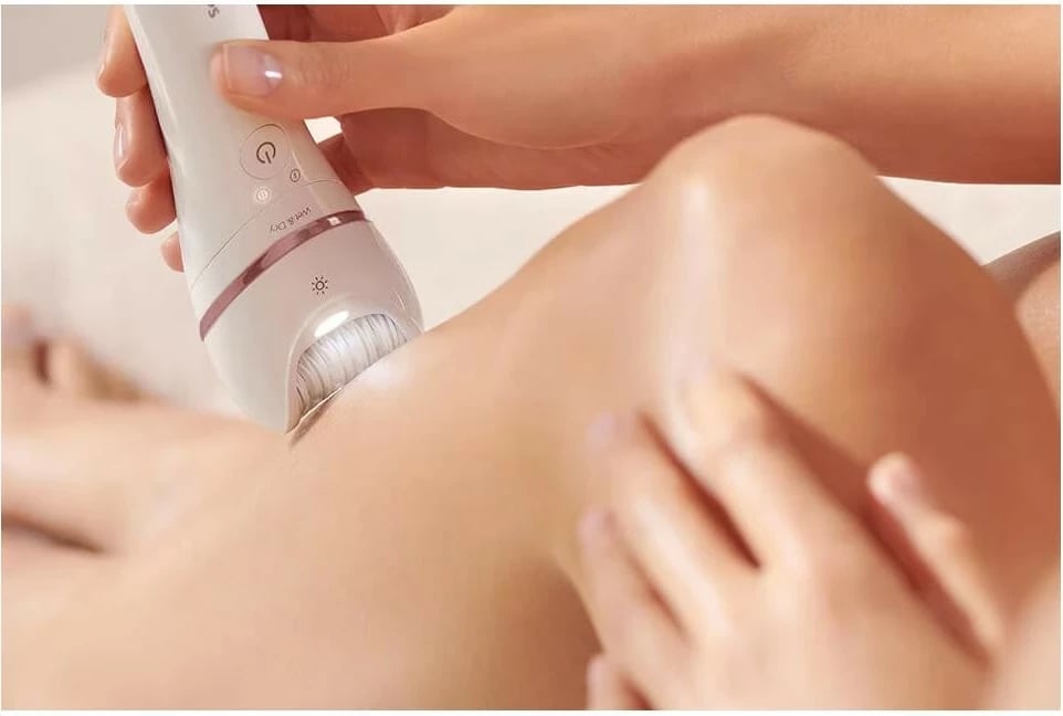 Epilator Philips Series 8000 BRE740/10, bardhë-rozë