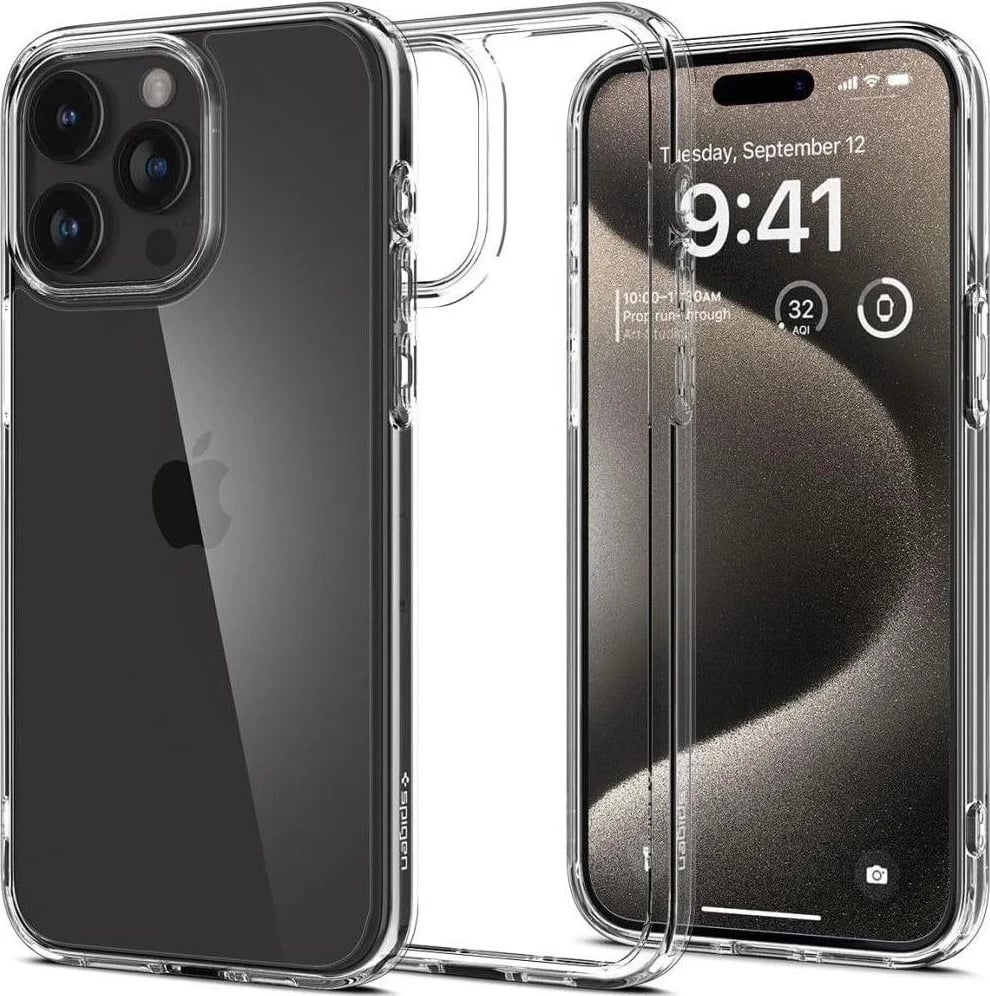 Mbështjellës për Celular Spigen Ultra Hybrid për iPhone 15 Pro, Transparent