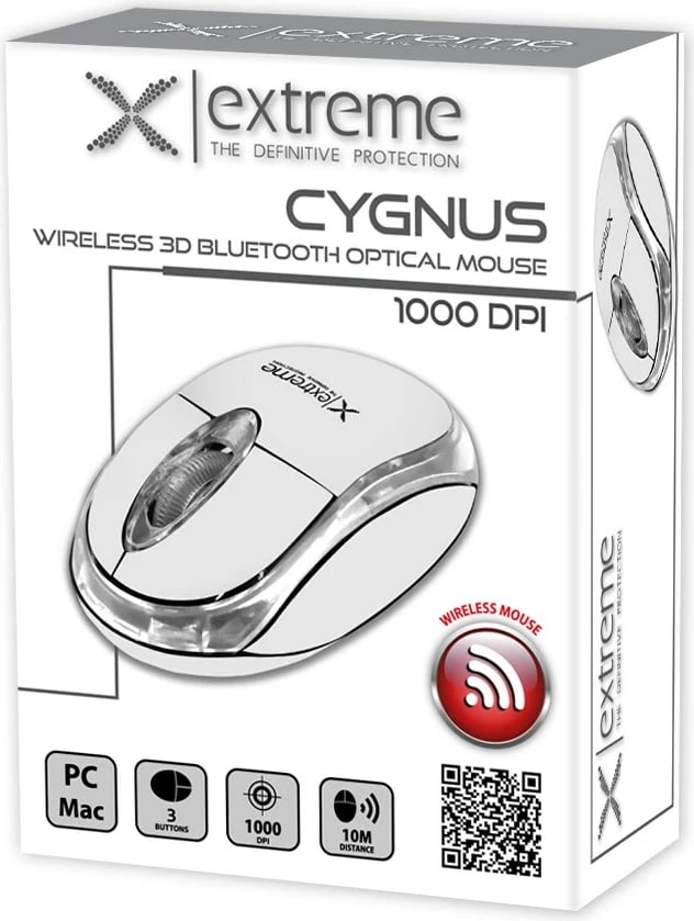 Maus optik me bluetooth Extreme XM106W, 1000 DPI, i bardhë 