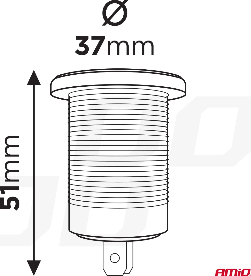 Karikues telefoni i papërshkueshëm nga uji 2xUSB 12/24V MOD-03