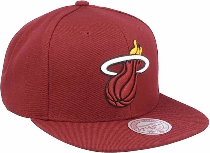 Kapelë Mitchell & Ness NBA Miami Heat për meshkuj, e kuqe