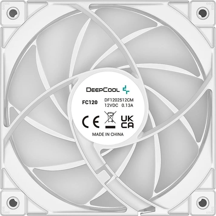 Ventilator kompjuteri DeepCool FC120, 12 cm, 3 copë, Bardhë