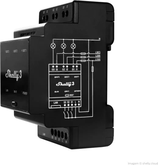 Smart relay Shelly Pro 3, 3 kanale, i zi