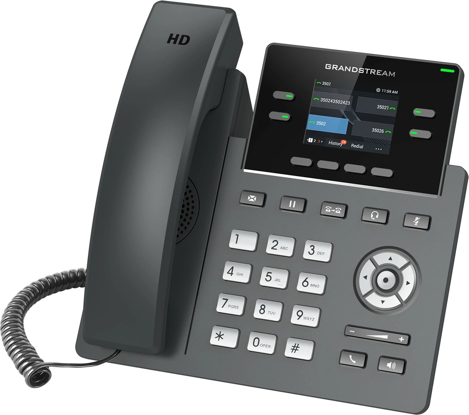 Telefon IP Grandstream GRP2612P, 2 linja, i zi