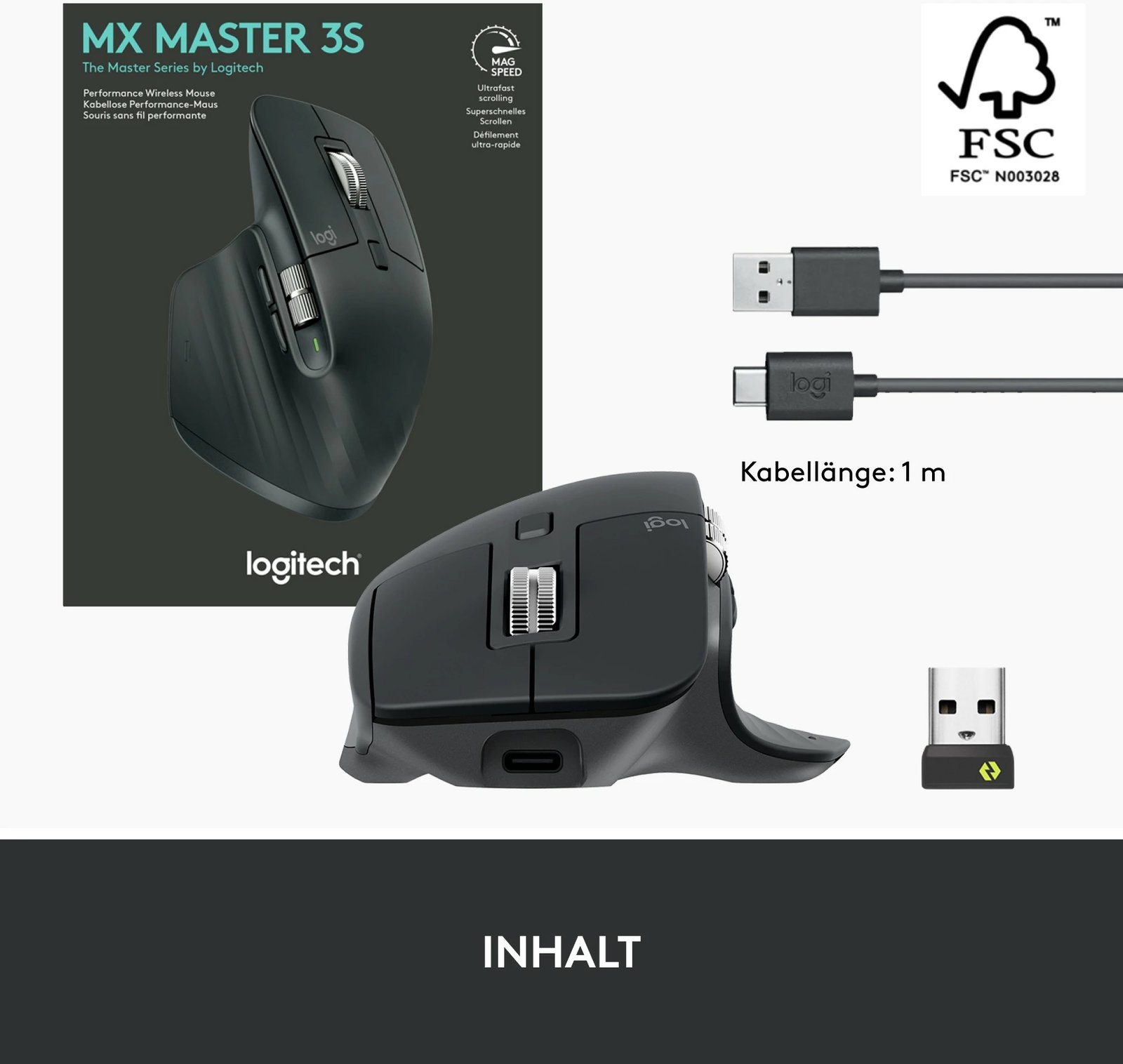 Maus Logitech MX Master 3S Performance, Wireless