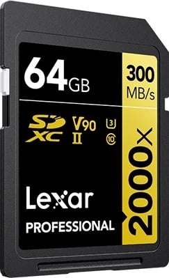 Kartë kujtese Lexar Professional 2000x SDXC, 64GB, UHS-II U3 (260/300 MB/s)