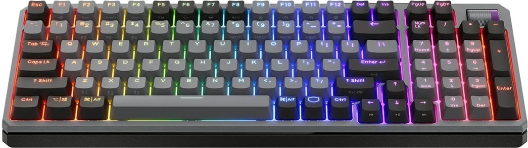 Tastierë Cooler Master MK770, Gaming, USB + RF Wireless + Bluetooth, QWERTY, Anglisht US, Gri