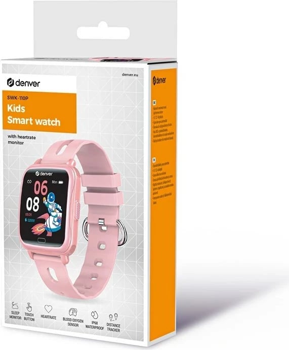 Smartwatch Denver SWK-110P, 3.56 cm (1.4") Digital, Rozë