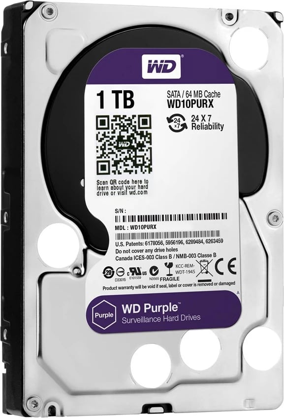 HDD WD Purple 3.5" 1000 GB Serial ATA III