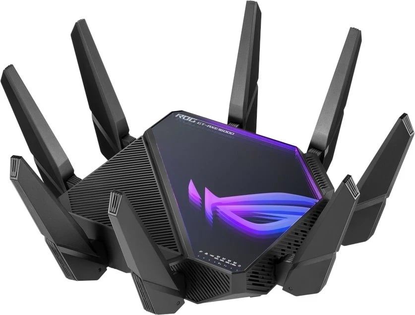 Router ASUS GT-AXE16000, 4 bërthama, 2.4 GHz, 5 GHz, 6 GHz, i zi