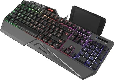 Tastierë gaming FURY NFU-1697, USB, Membranë, RGB LED, E zezë