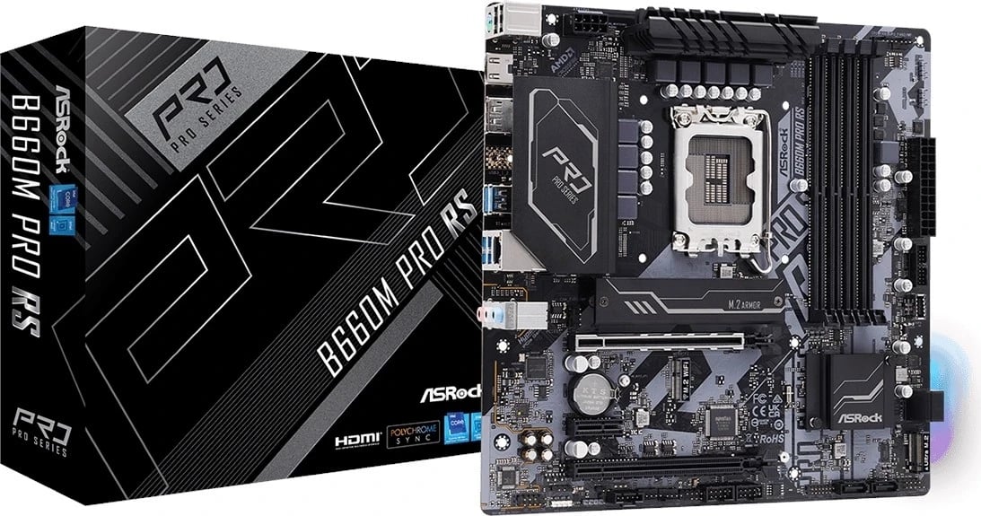 Pllakë amë ASRock B660M Pro RS, Socket 1700, micro-ATX