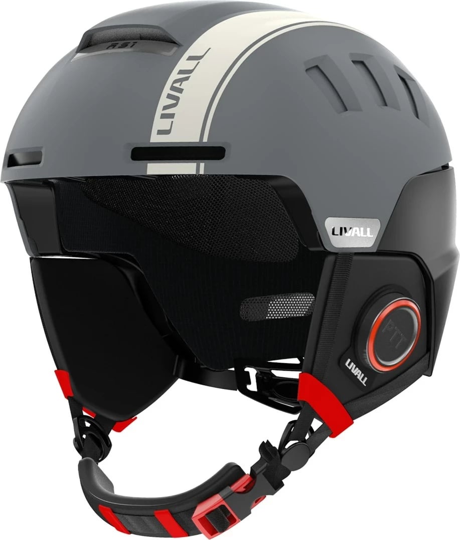 Helmetë ski Livall RS1 Bluetooth PTT Alert SOS, Gri | M