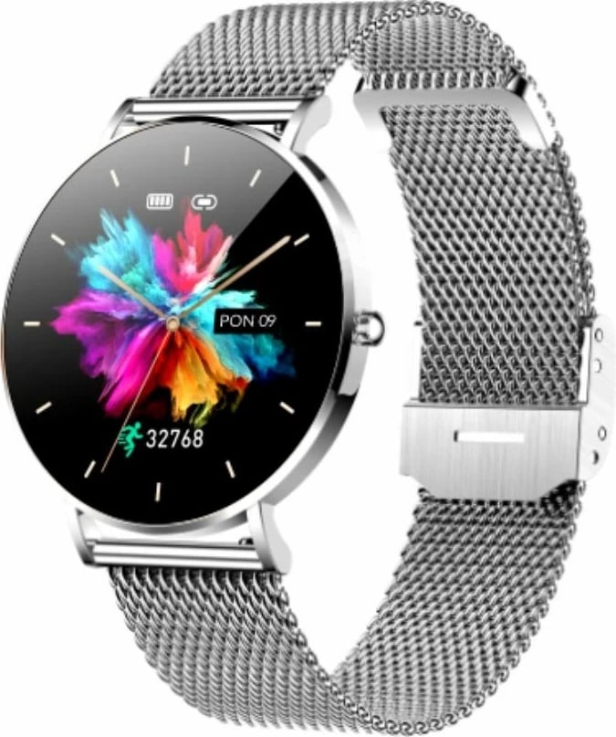 Smartwatch Manta Alexa, rrip argjendi + i zi