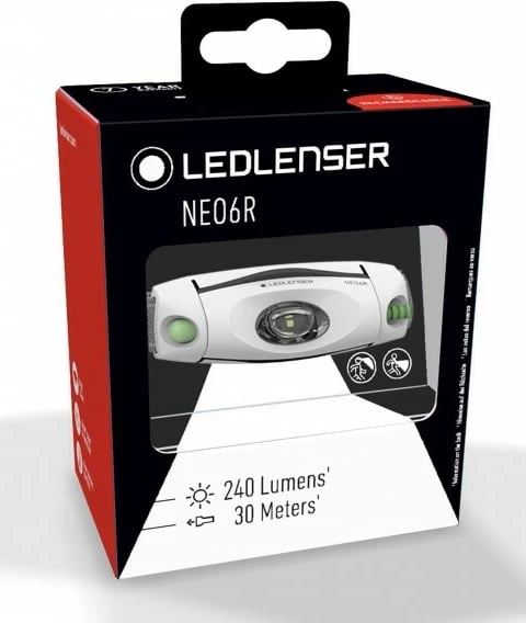 Dritë koke Ledlenser NEO6R, LED, Jeshile, Gri, Bardhë