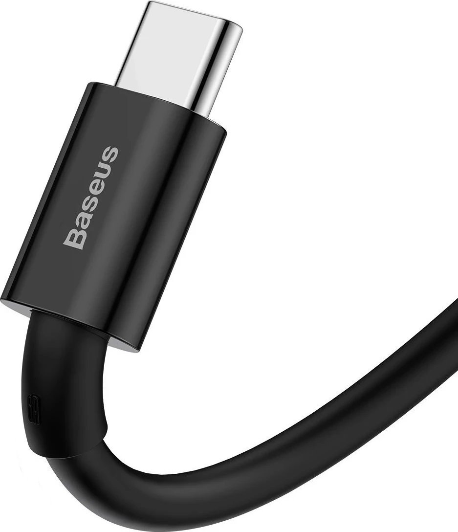 Kabllo karikuese USB në USB-C, Baseus, 66W, 1m, e zezë