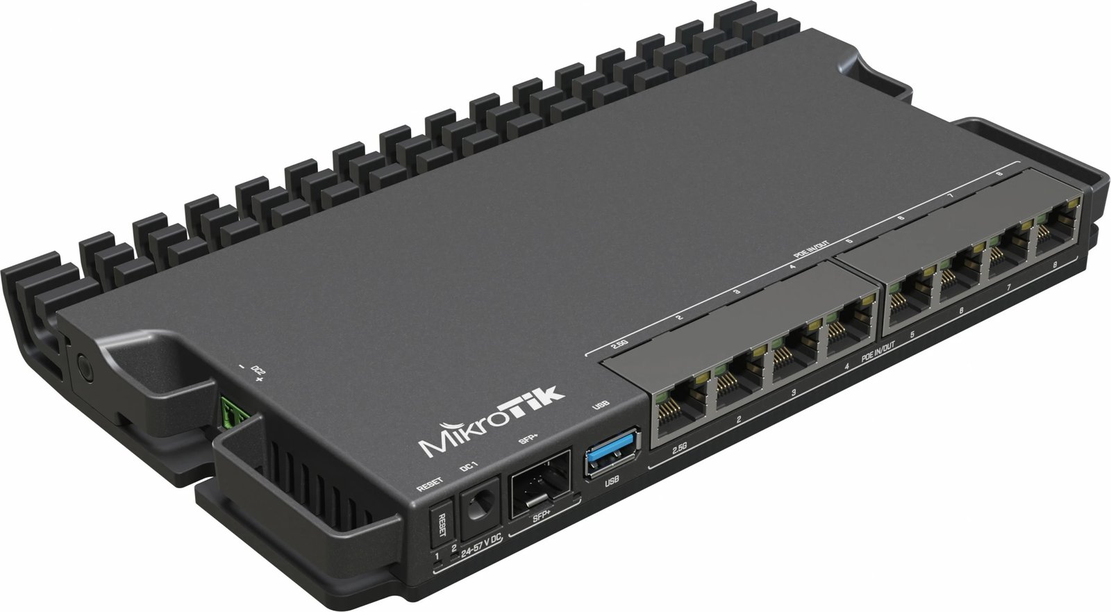 Router MikroTik RB5009UG+S+IN, Ethernet WAN, 2.5 Gigabit Ethernet, E zezë