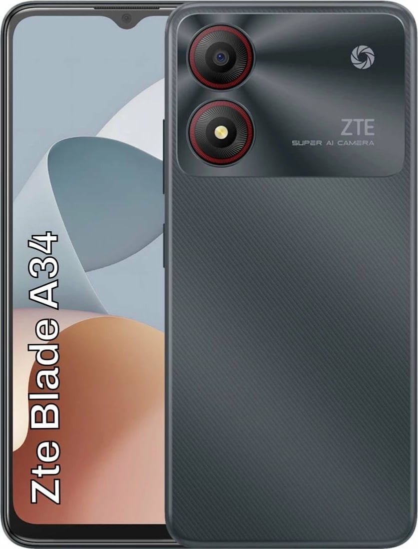 Celular ZTE Blade A34, 5.5", 6+64GB, DS, hiri