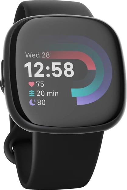 Smartwatch FitBit Versa 4, 1.58", e zezë