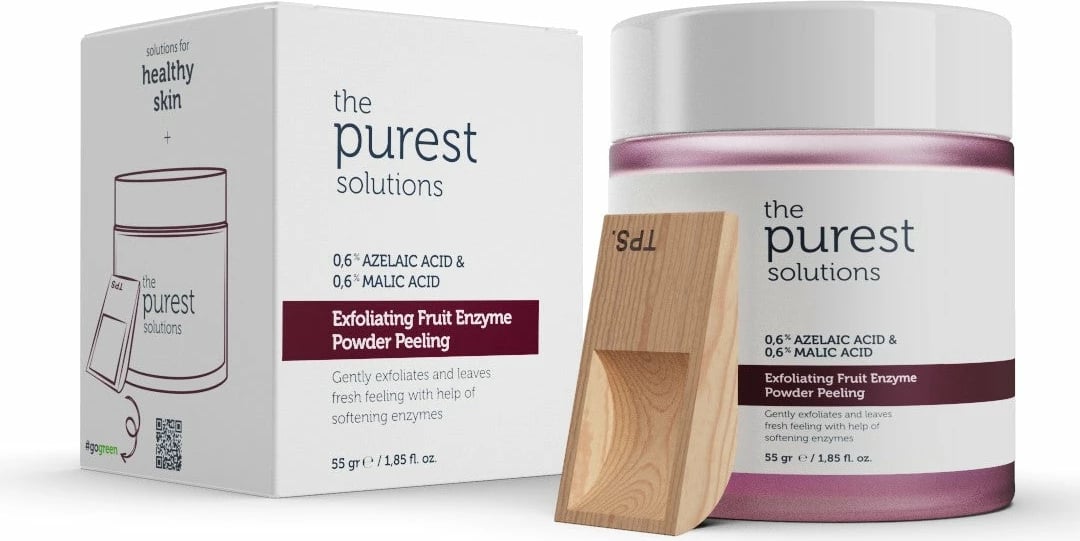 Eksfoliues & Peeling me enzimë frutash - The Purest Solutions (0,6% Azelaic Acid & 0,2% Malic Acid), 55 gr