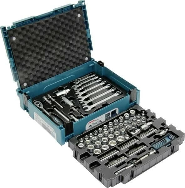 Set mjetesh mekanike Makita E-08713, 120 mjete, Blu