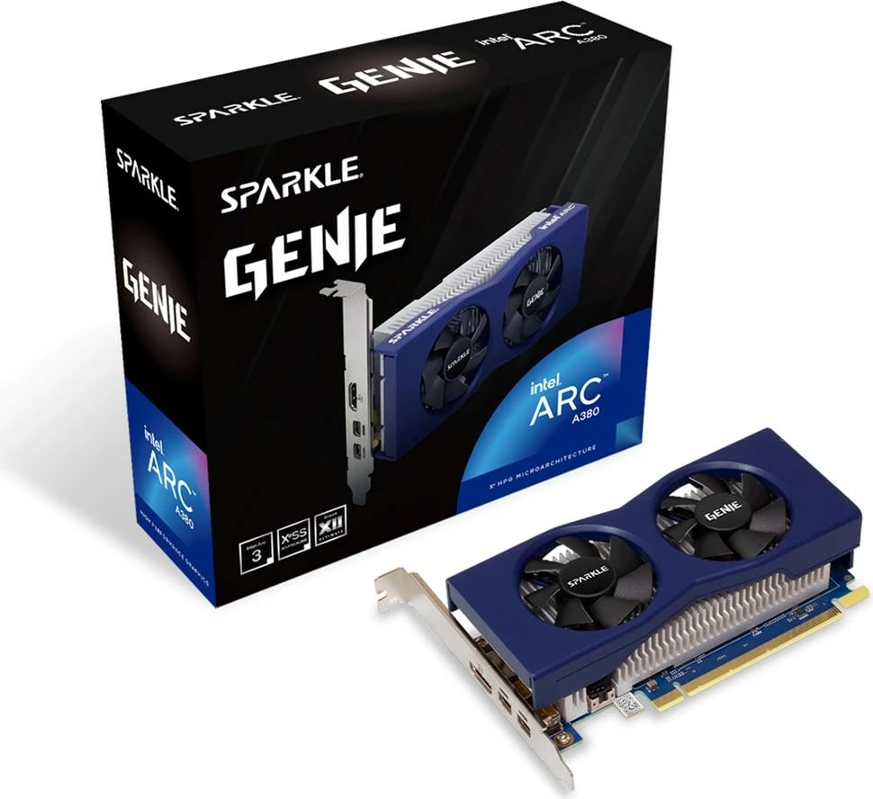 Kartelë grafike SPARKLE Intel Arc A380 GENIE, 6GB GDDR6, vjollcë