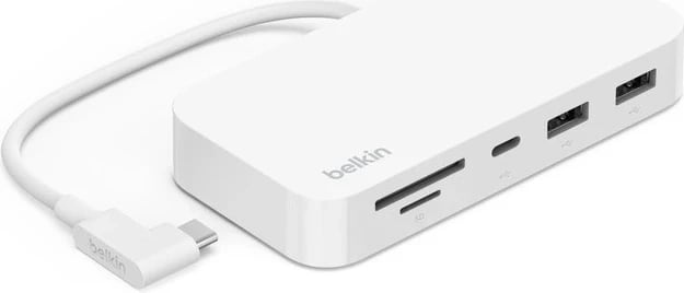 Stacioni i Dokimit Belkin, INC011btWH, USB-C 6n1 me mbajtëse, bardhë