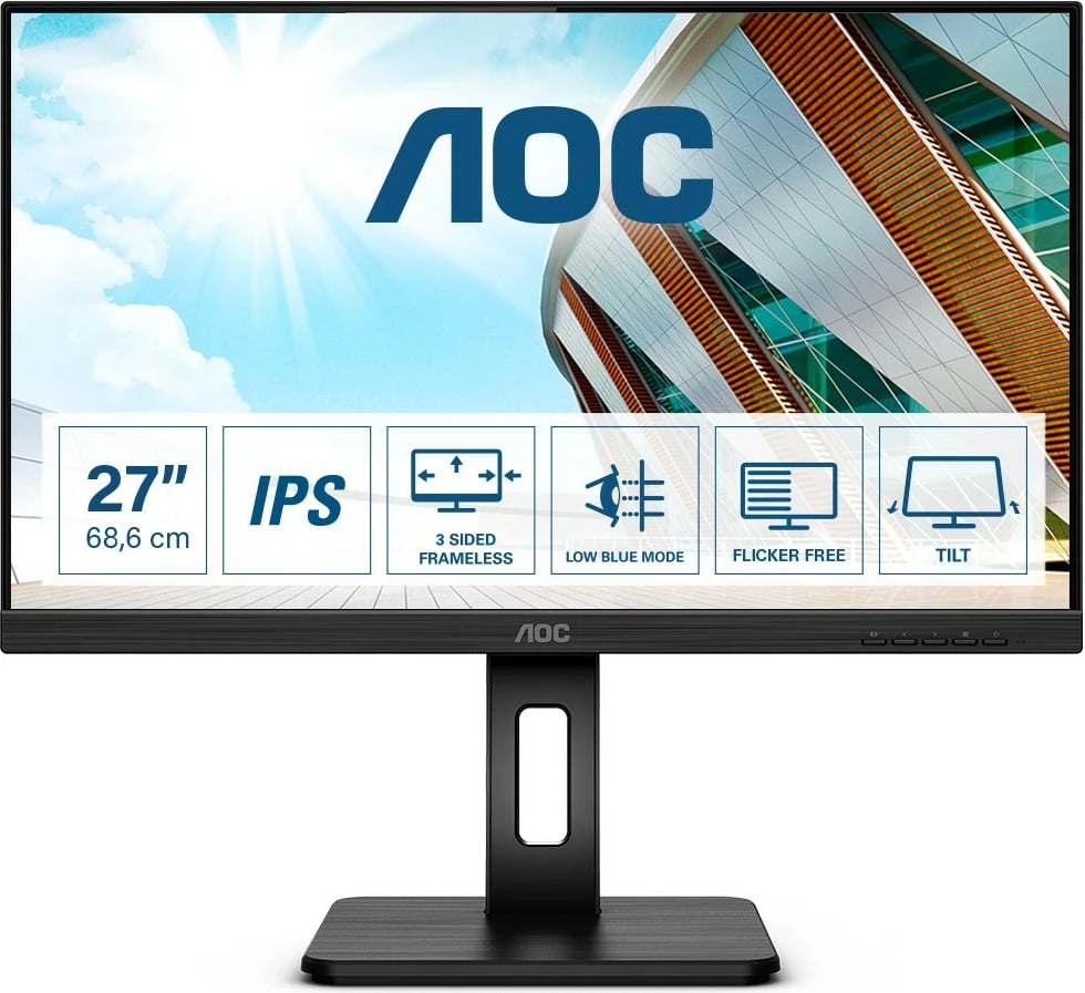 Monitor AOC 27P2Q, 27", Full HD, LED, 4 ms, i zi