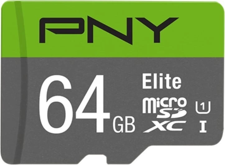 Kartë memorie PNY Elite, 64GB me adapter