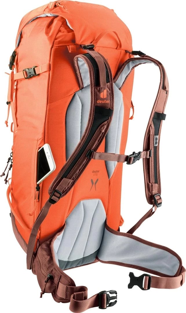 Çantë shpine Deuter Freescape Lite 26 l, për ski, Portokalli