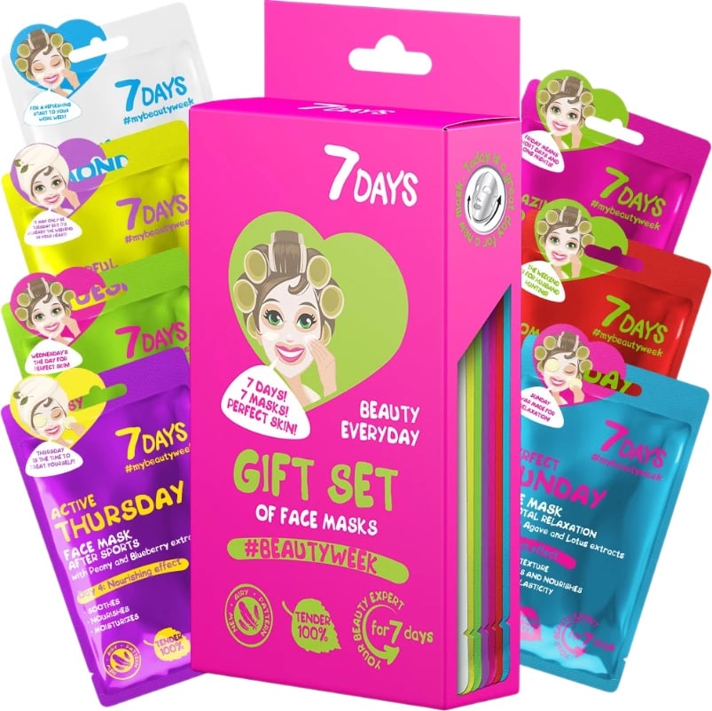 Set maska për fytyrë 7days Gift Set of face masks, 7copë