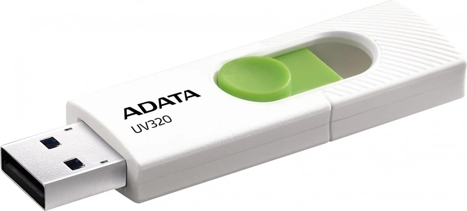 USB Flash ADATA, UV320, 128GB, bardhë e gjelbër