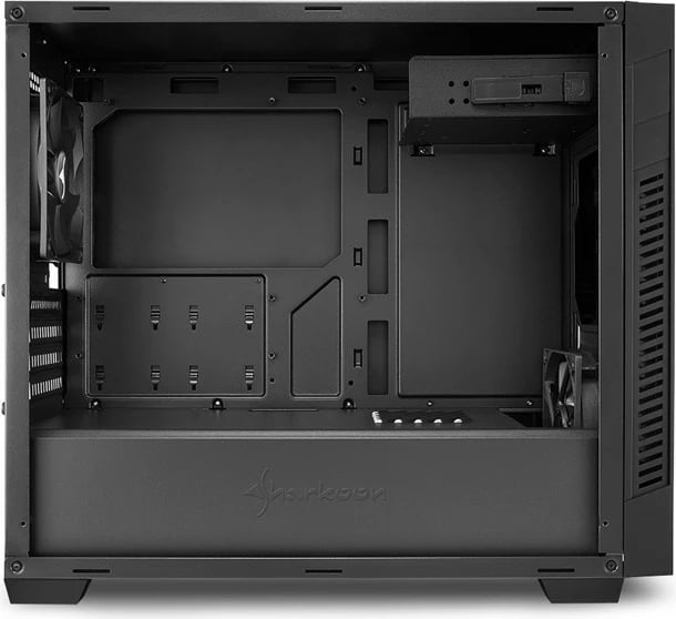 Kasë Sharkoon S1000, Tower, PC, micro ATX, Mini-ITX, Metal, e zezë