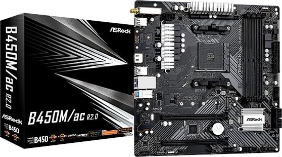 Pllakë amë Asrock B450M/AC R2.0, Socket AM4, micro ATX