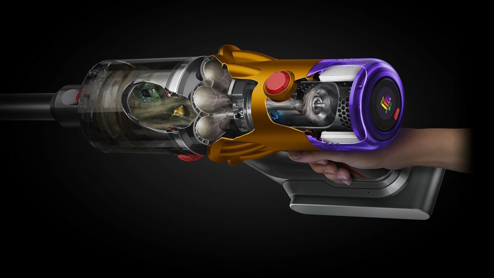 Fshesë me korrent DYSON V12 Detect Slim Absolute, Nickel, e verdhë