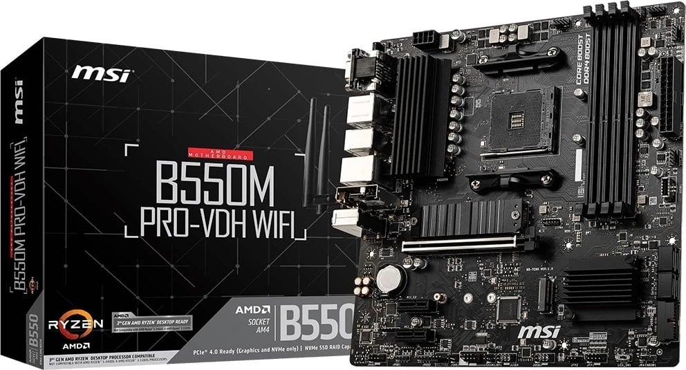 Pllakë amë MSI B550M PRO-VDH WIFI - AMD B550