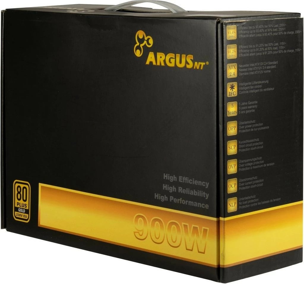 Furnizues energjie Inter-Tech GPS-900, 900 W, 80 PLUS Gold